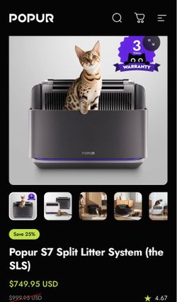 Popur S7 Automatic Litter Box (2! Barely Used!)