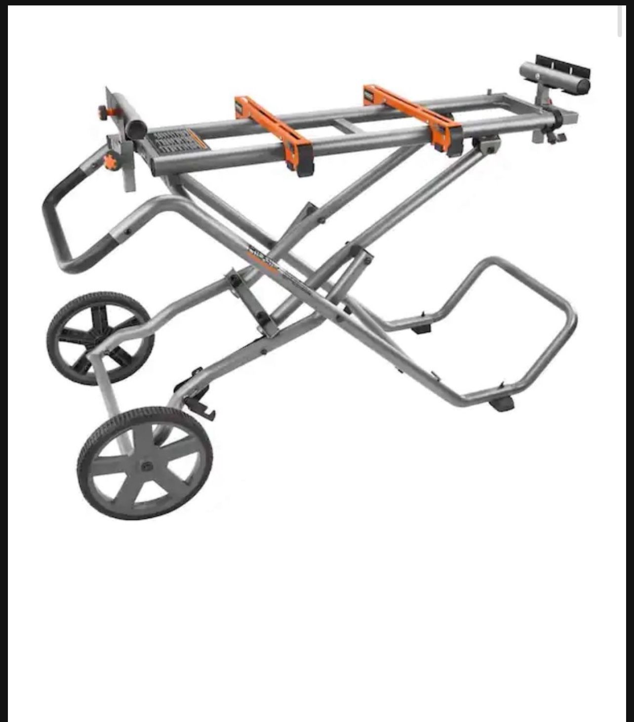 RIDGID Foldable Mobile Miter Saw Stand with Mounting Braces