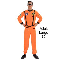 Adult Orange Astronaut Suit Nasa Halloween Costume / Traje de Astronauta