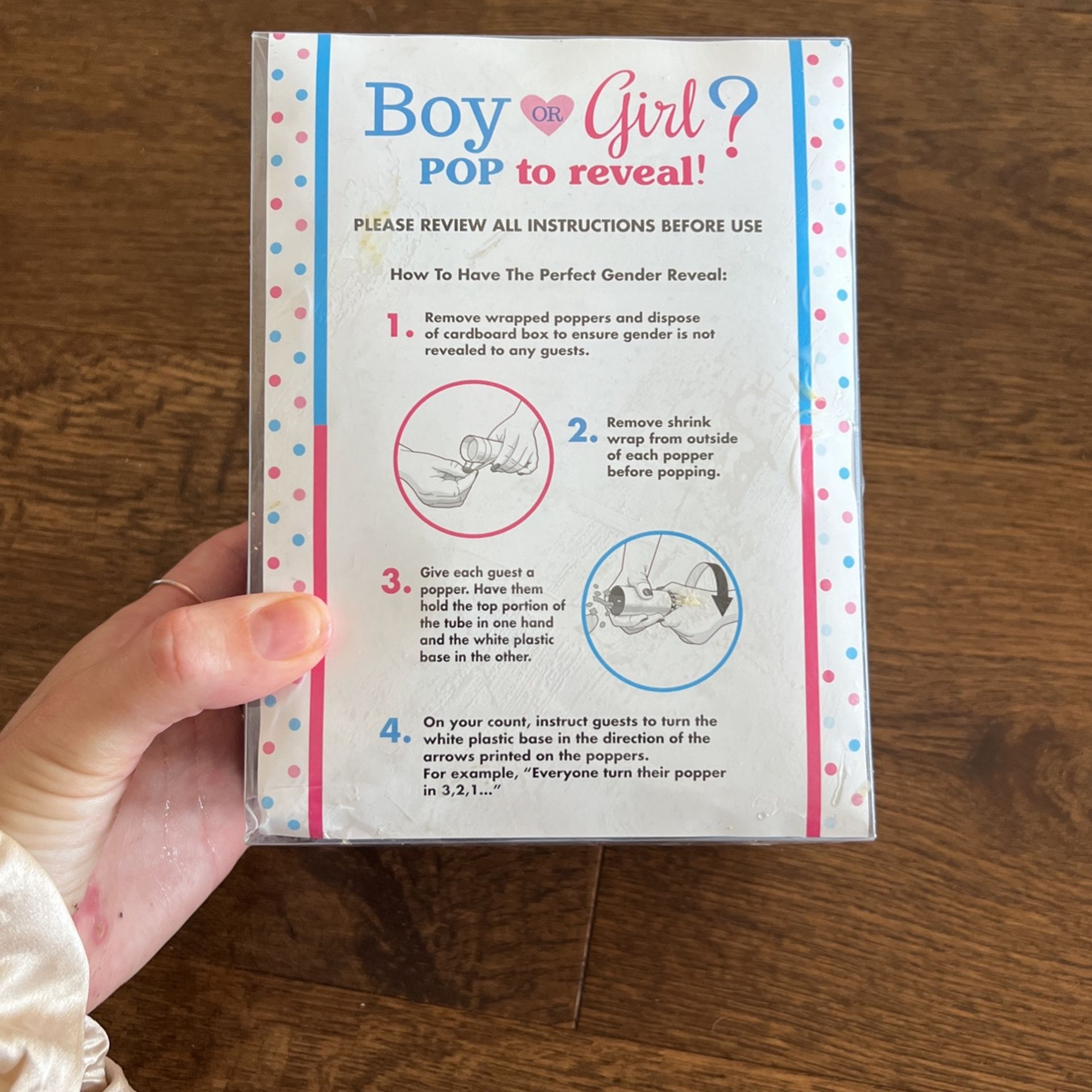 12 Piece Party Poppers Gender Reveal BOY