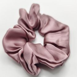 Luxury Silk Scrunchies 3-Pack – Mulberry Silk Hair Ties, 4cm & 6cm, Anti-Frizz
