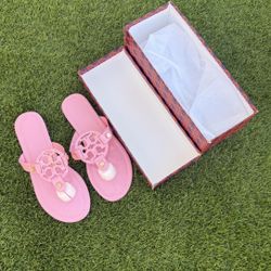 Pink Tory Burch Slides