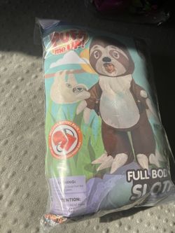 Inflatable Sloth costume child 7 to 10/6 feet tall pump included