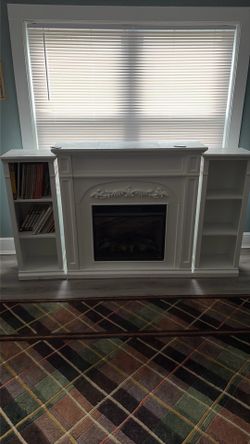 Fireplace with book cases