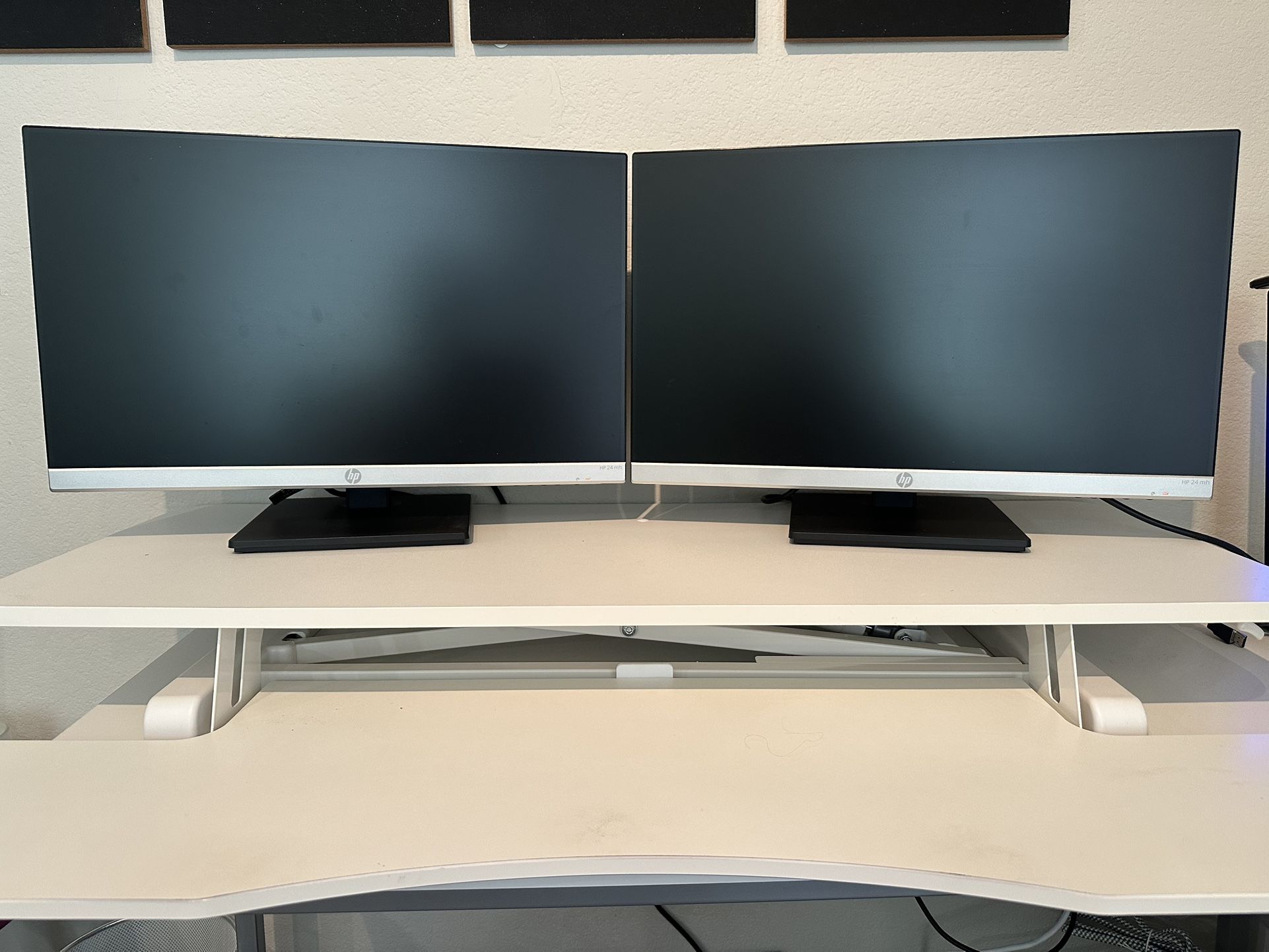 2 Hp 23.8 Inch Computer Monitors With Built-In Speakers