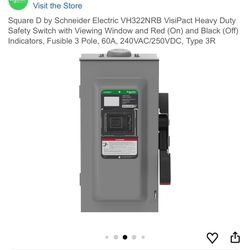 Electric VH322NRB VisiPact Heavy Duty Safety Switch with Viewing Window