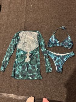 2 piece + cover up swimsuit