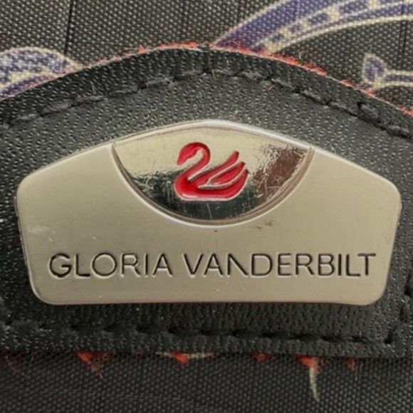 Gloria Vanderbilt Travel Luggage Duffle Carry On Rolling Bag Paisley
