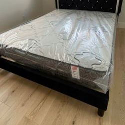 New Queen Size Mattress With Box Spring Set Set (bed Frame Not Included) Queen Size Mattress 