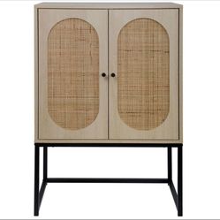 New Rattan 2 Shelf Cabinet