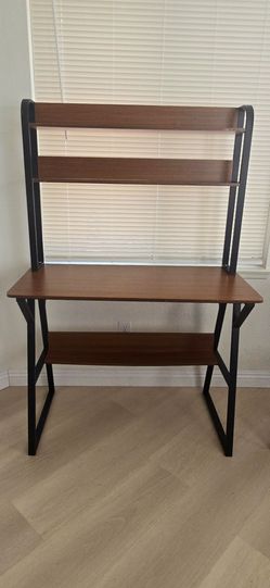 Like new! Desk with hutch and bookshelf