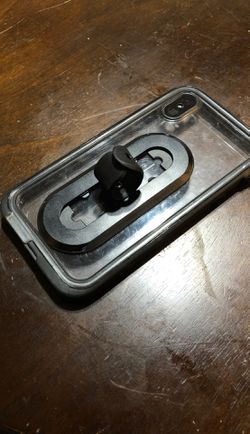 Catalyst waterproof case for iPhone X with “snap back” attachment