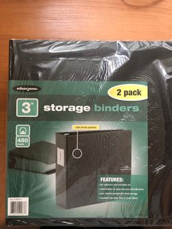 Wilson Jones® 3-Ring Binder, 3" Rings, Black, 2 Pack New