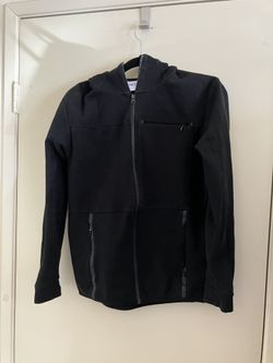 ZARA Men’s LONG LENGTH Black Hooded Jacket Size M