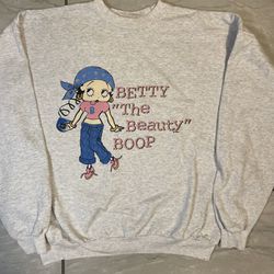 vintage betty boop crewneck sweatshirt Hanes Sz Large