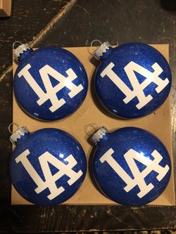 LA Christmas Ornaments Set Of 4