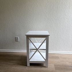 White Bedside Table