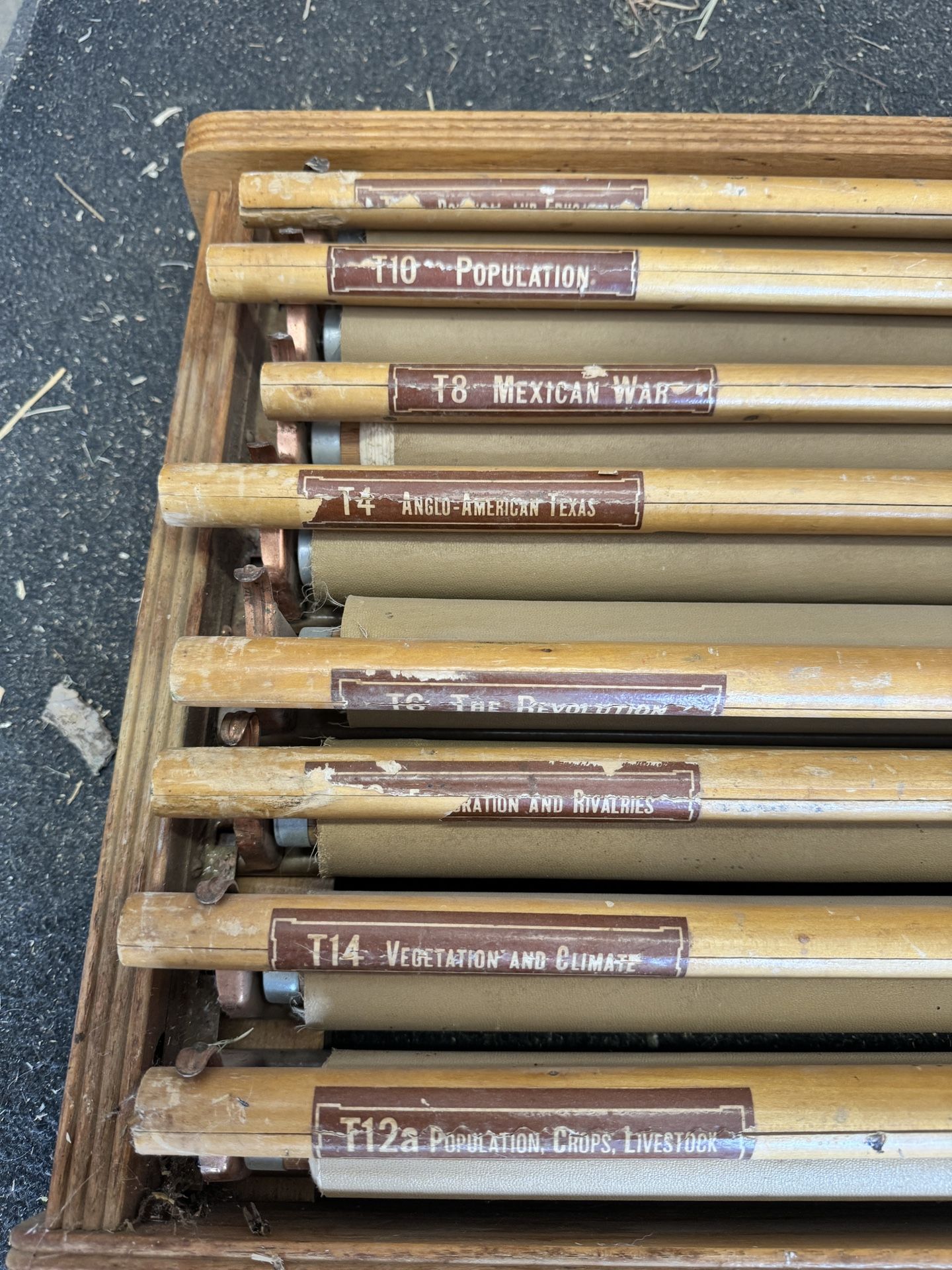 Pull down Texas History Maps Classroom vintage antique Collectable Set Of 8