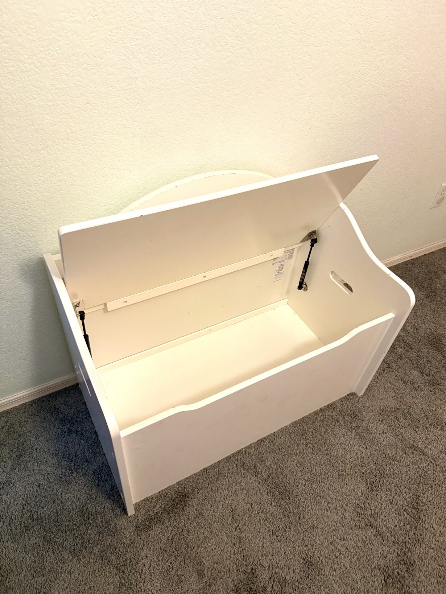 White Wood Toy Box
