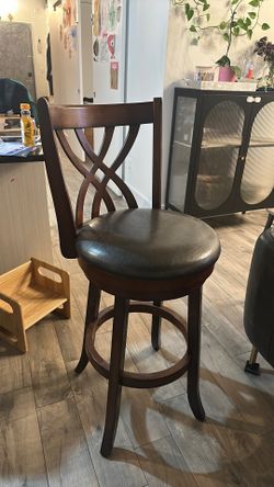 Set of Leather barstool