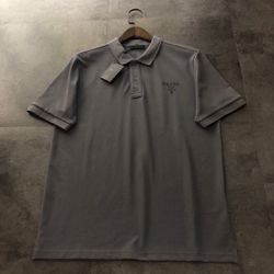 Prada Grey Polo Shirt Of Men 