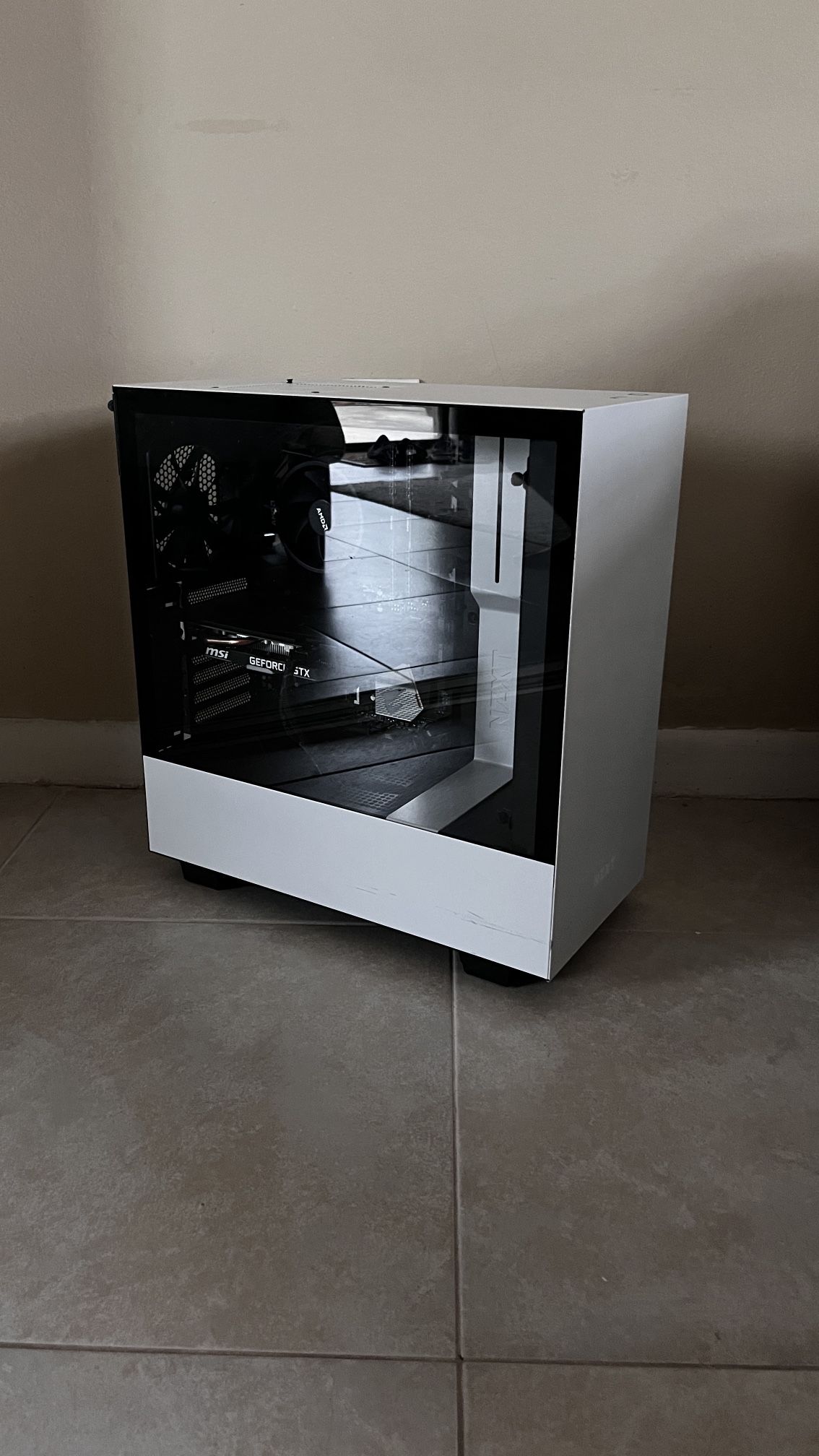 Gaming PC Setup (Monitor, PC, Monitor Arm, Keyboard)