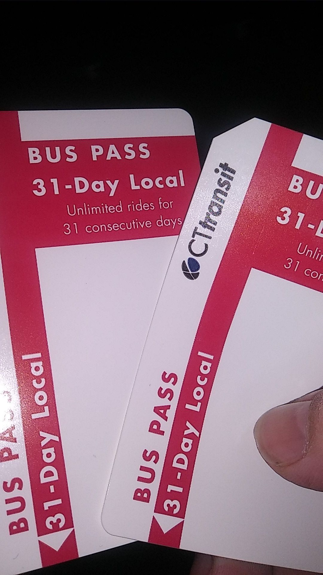 31 day bus passes