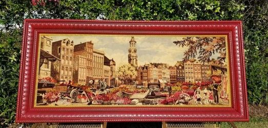 Large Vintage Gorgeous Wall Art Tapestry