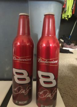 Vintage Collectible dale JR Budweiser bottles