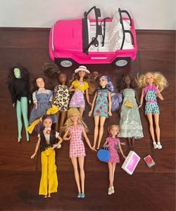 Barbies and Car Jeep Accessory $25 for All