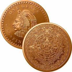 1 oz .999 Fine Copper Round 