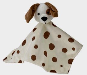 IKEA Dog Security Blanket Lovey Dromslott White Brown Spot Baby Sleep Cuddle Toy