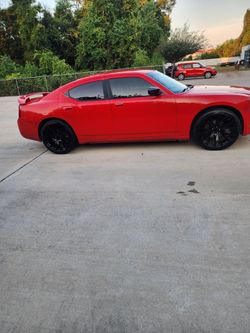 Dodge Charger Red with Black Wheels