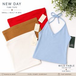 NWT A New Day Tube Tops & Wild Fable Halter Top Bundle | Size Small