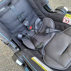 GRACO SnugRide 35 Lite LX Infant Car Seat (LX/TrueShield), Car Seat Base, & Stroller