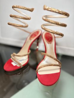 Rene Coavilla Margot Red Jewel Sandal 105