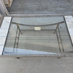 Glass Coffee And End Table Set 