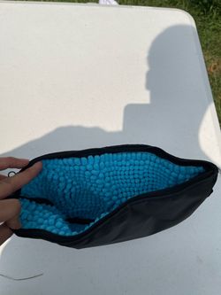 Black Zipper Pouch with Microfiber Interior