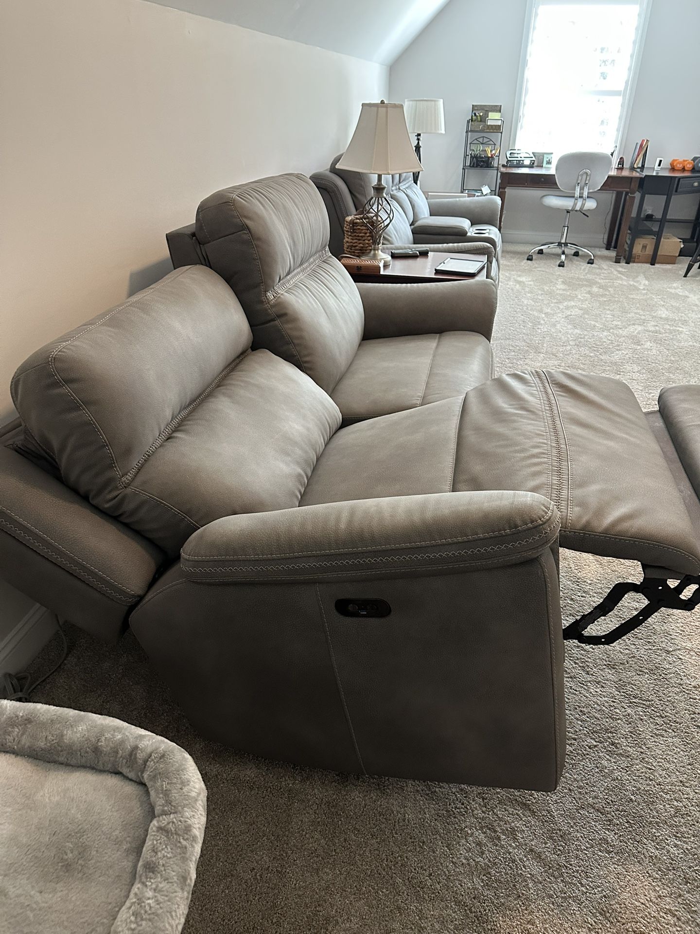 Ashley Furniture Power Reclining Sofa And Loveseat