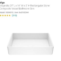 Vigo Bathroom Sink With Black Hardware 