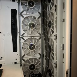 Corsair 7000D PC Case White 12 Fan Setup