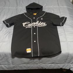 Cookies Pack Black Hooded Baseball Jersey