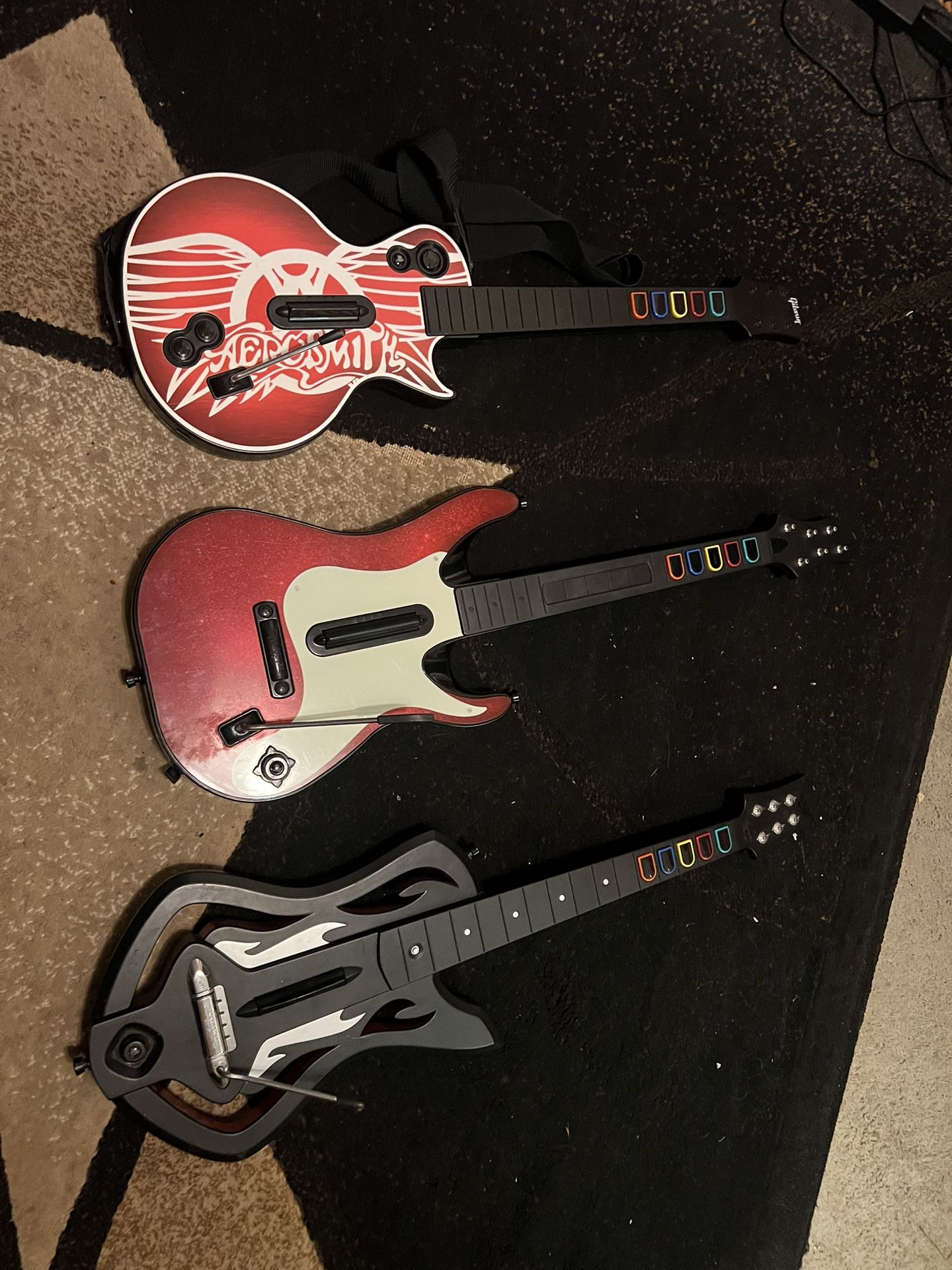 Sony PlayStation 3 Guitar Hero / Rock Band Guitars Wireless But No Dongles Ready to Mod