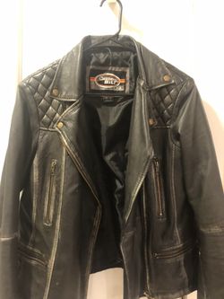 Ladies Motorcycle Real Leather Jacket 