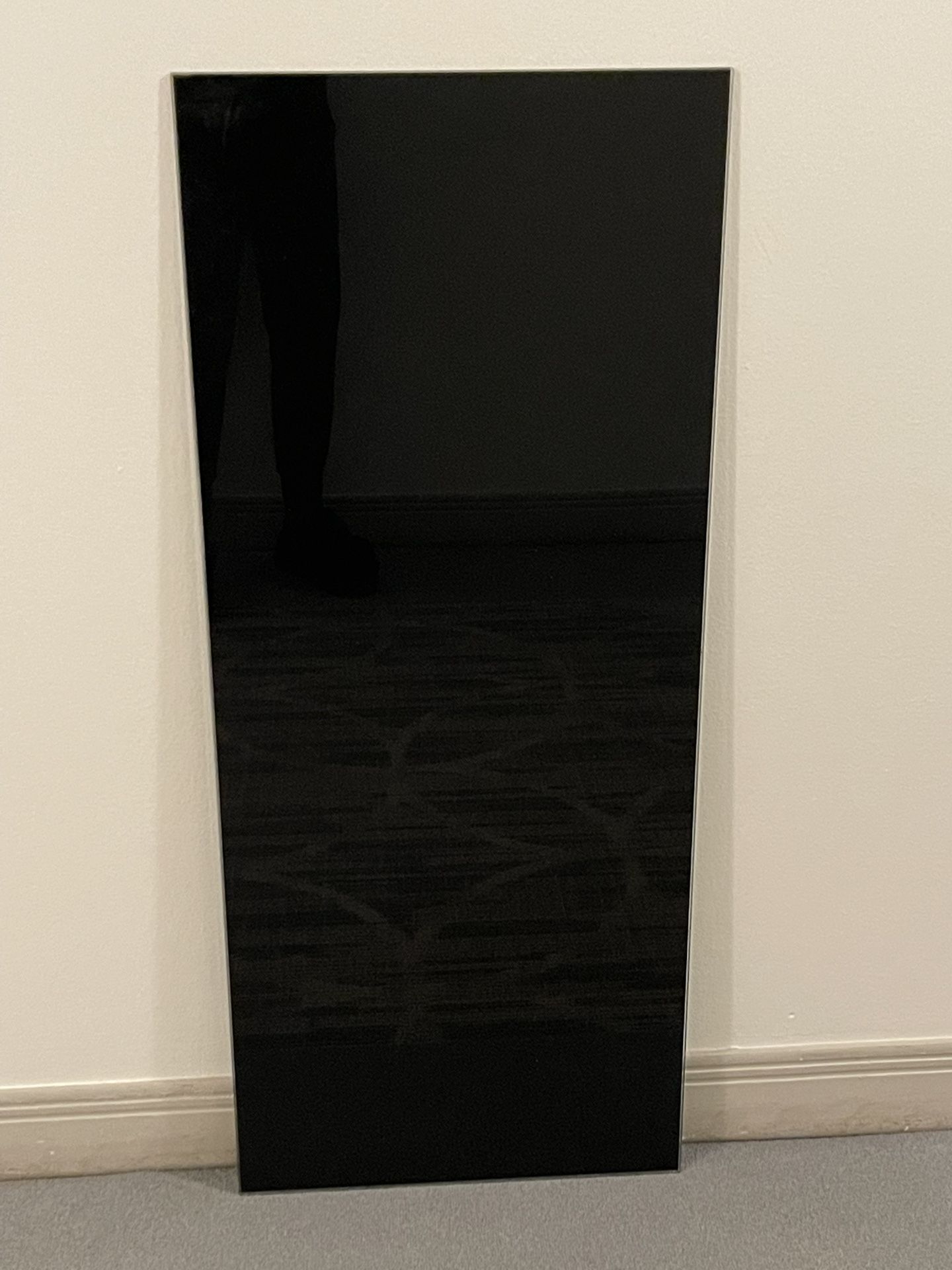 Heavy (approx 10 lbs.) BLACK GLASS (41" x 16.75") - posted price is firm.