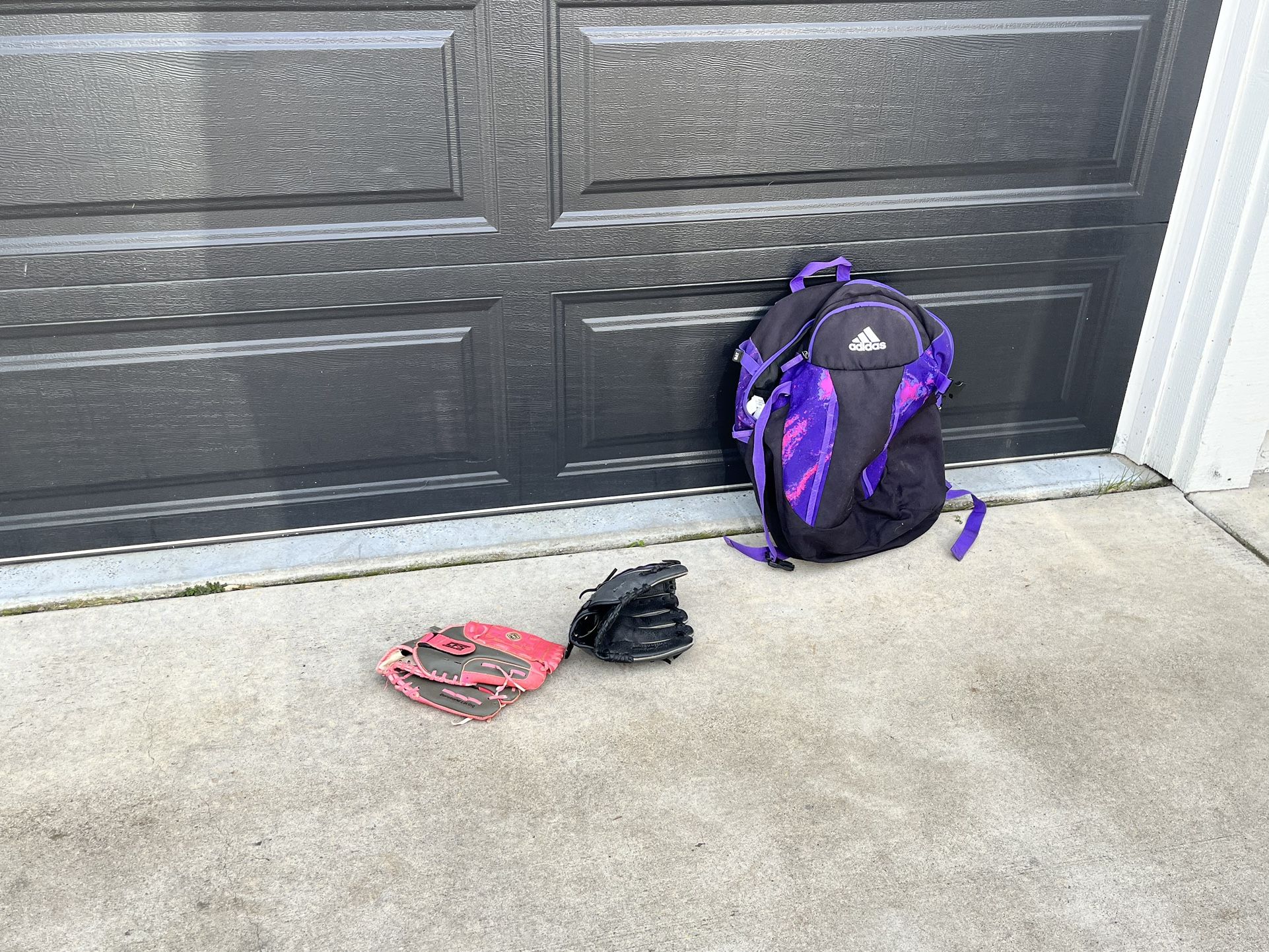 Softball Bag And Gloves