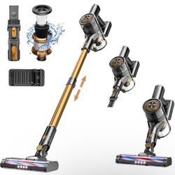 Vacuum Cleaner for Home, Cordless Vacuum Cleaner with High-Speed Brushless Motor, 2600mAh Detachable Lithium Batteries, Up to 40 Mins Runtime 5 Stage