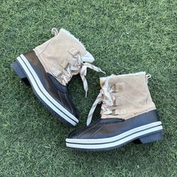 Women Size 7 Snow Boots Duck Boots Winter Waterproof  Warm