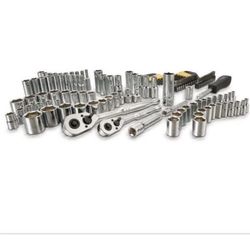 Stanley 3/8 in. and 1/4 in. Drive Socket Set with Ratchets (123-Piece)
