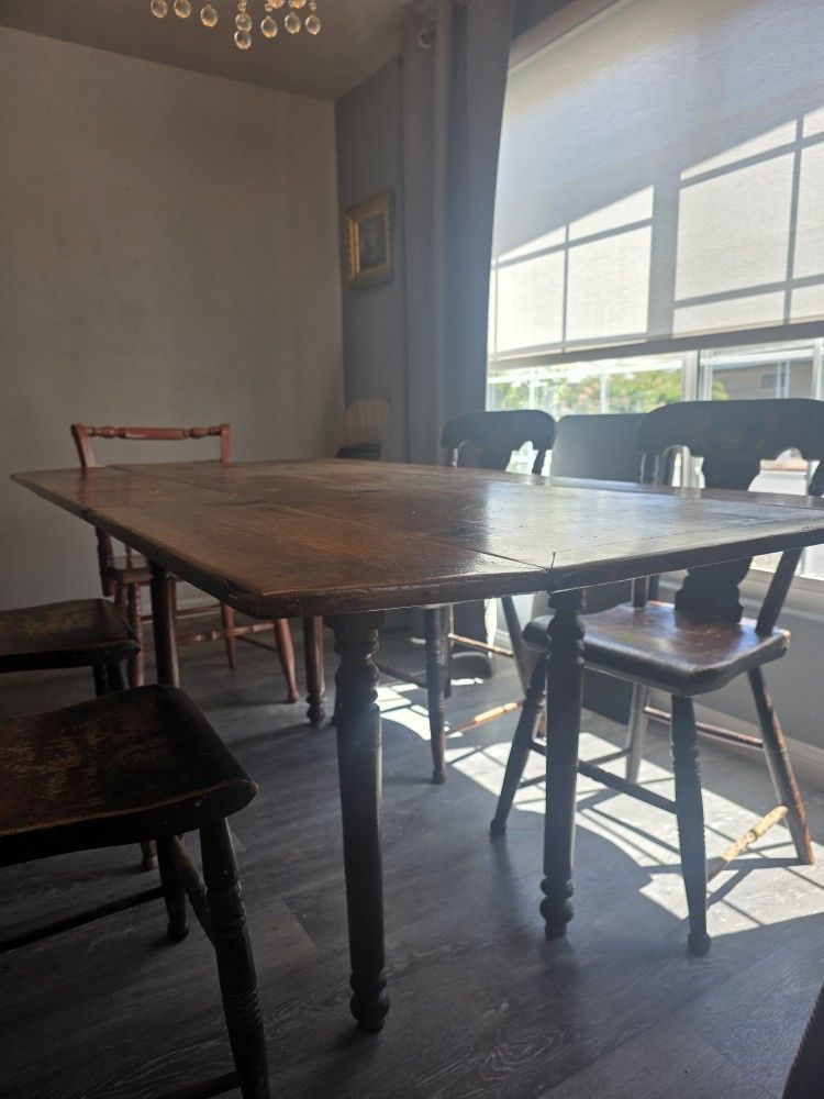 Antique Pine Harvest Table